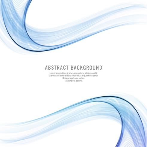 Abstract creative flowing blue wavy background vector