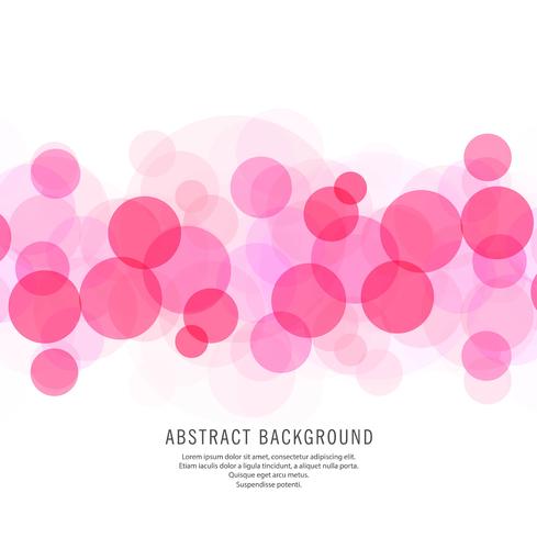 Beautiful pink circles background vector