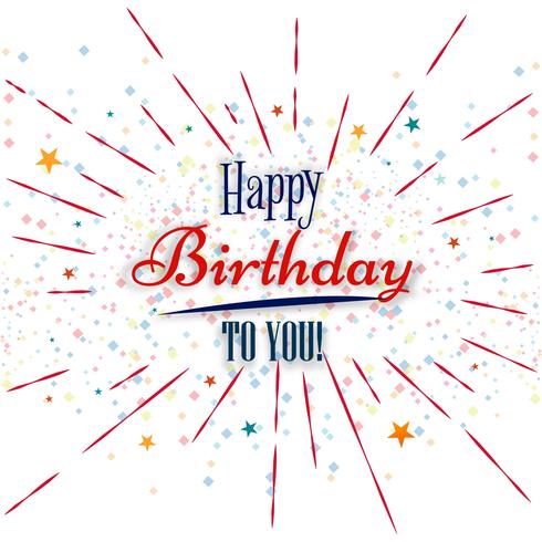 Happy Birthday card creative background vector