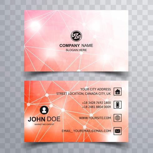 Abstract colorful polygon business card background vector