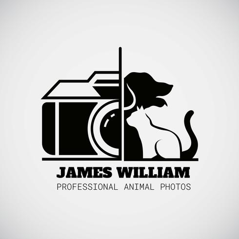 Logotipo de animal fotógrafo vector