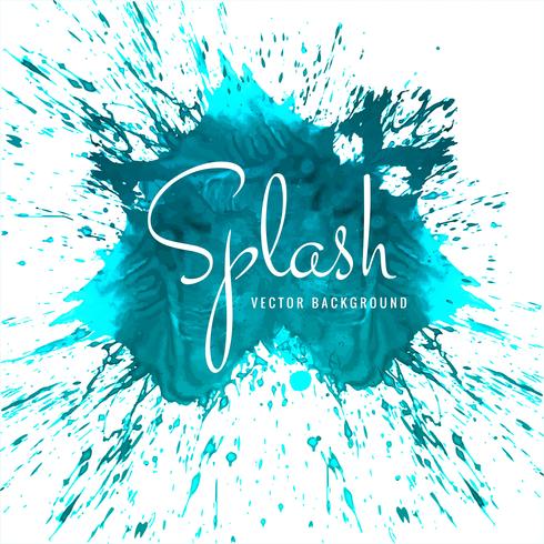 Watercolor blue splash vector background