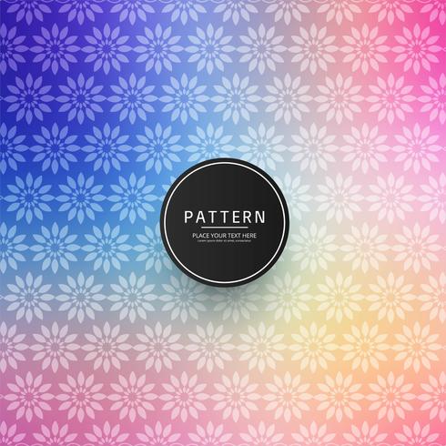 Modern colorful vintage elegant floral pattern design vector