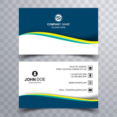 Abstract creative wave busines card design vector