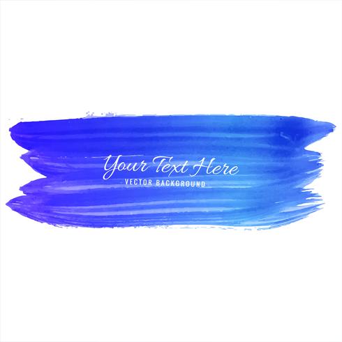 Abstract hand draw blue watercolor strokes background vector