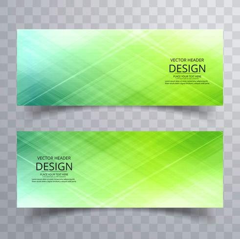 Banners coloridos brillantes modernos set diseño vectorial vector