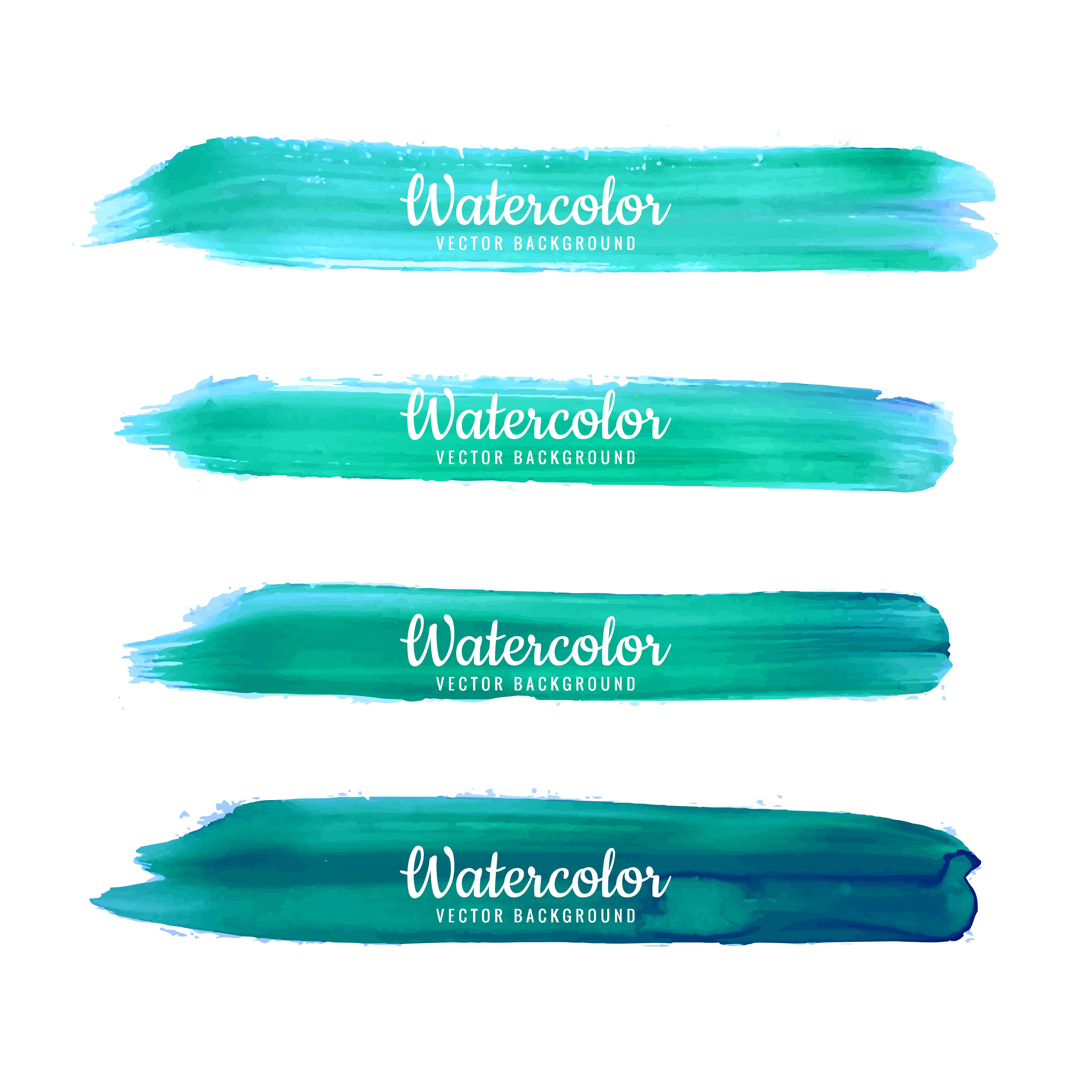 Download Set of colorful watercolor brush strokes design 257538 ...