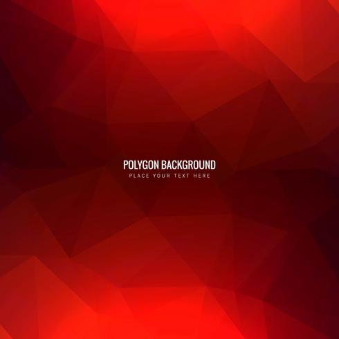 Abstract red polygonal background vector