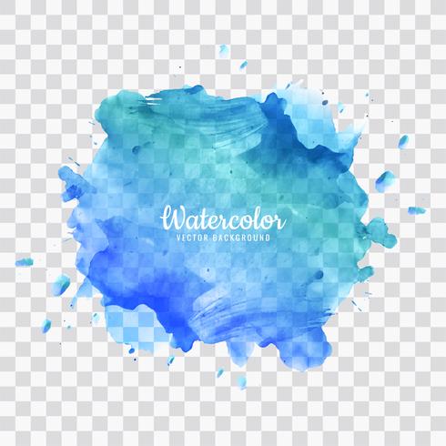 Blue watercolor splash background vector