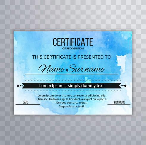 Abstract certificate design template vector