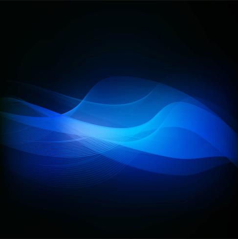 Abstract business blue wavy background vector