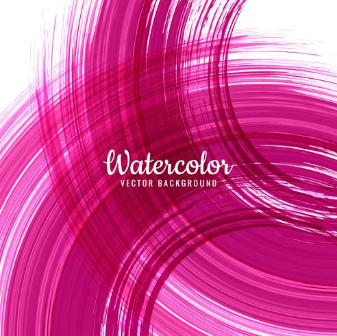 Abstract pink watercolor stroke background vector