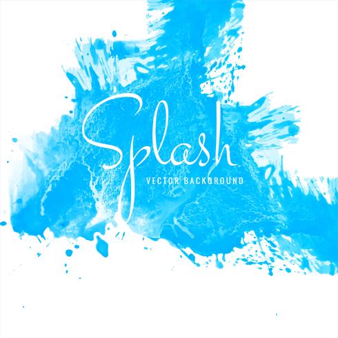 Blue watercolor splash background vector