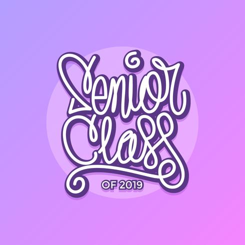 Letras de mano de clase superior tipografía vectorial vector