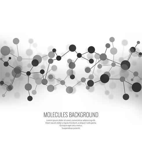 Abstract molecules background vector