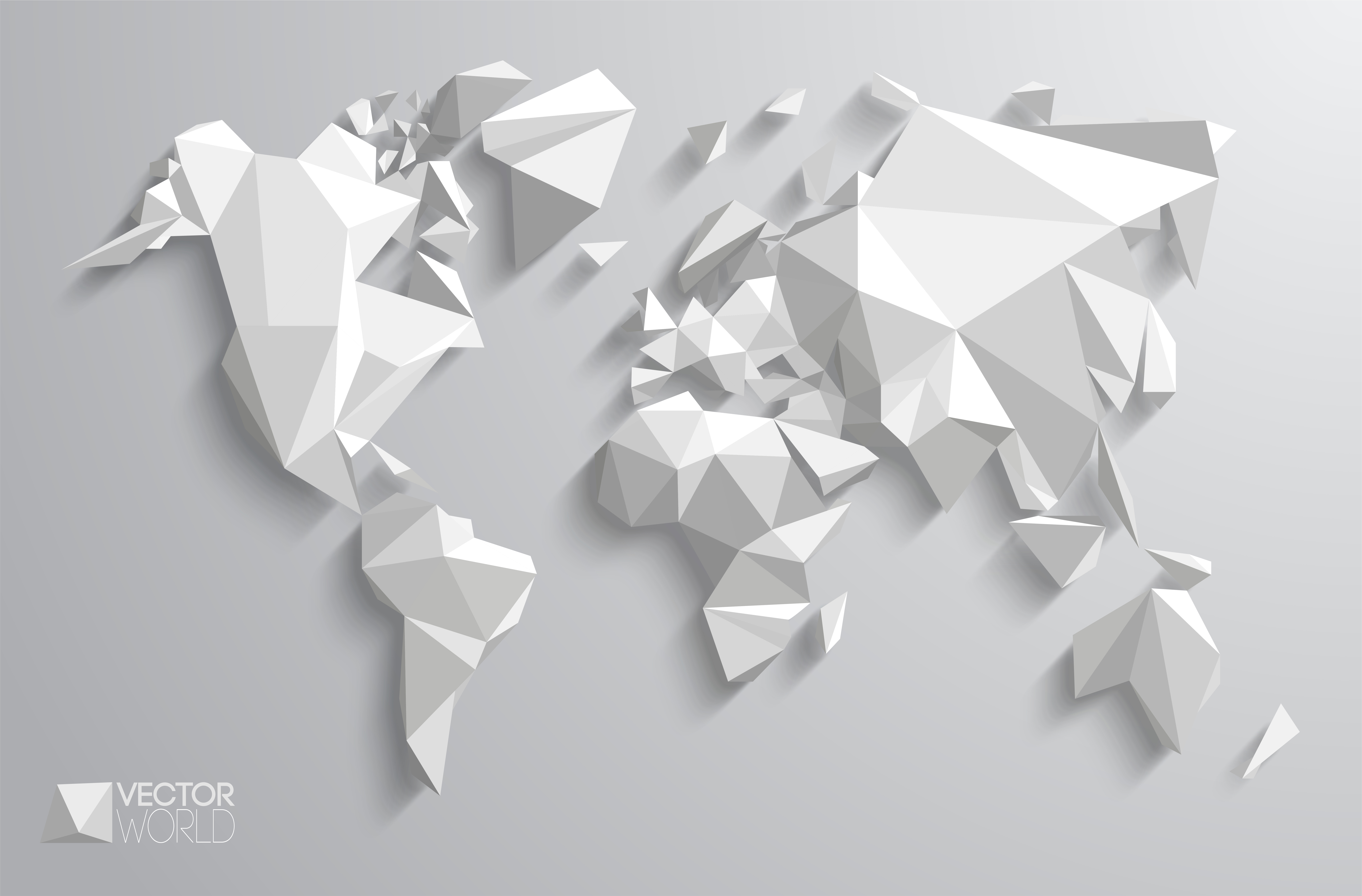 Download Vector Polygonal World Map - Download Free Vectors ...