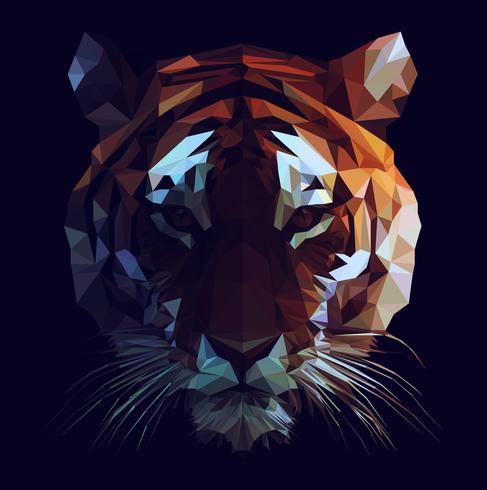 Low Poly Tiger vector