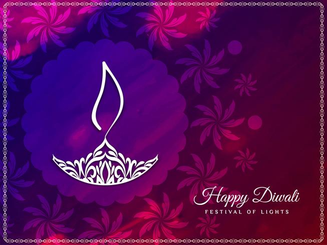 Abstract Happy Diwali artistic background vector