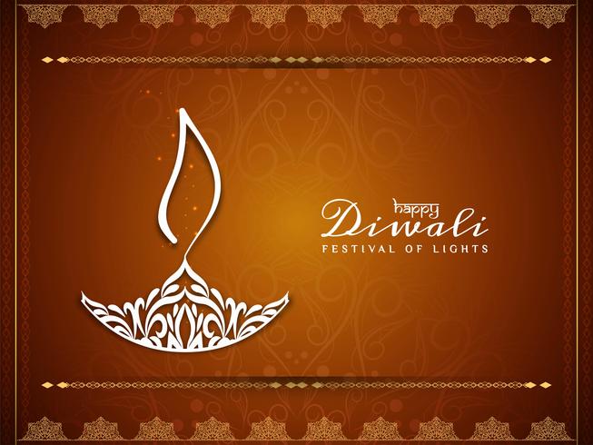 Diseño hermoso fondo abstracto feliz Diwali vector