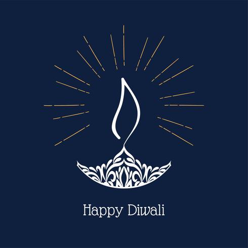 Abstract modern Happy Diwali decorative background vector