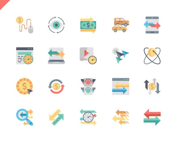 Simple Set Traffic Flat Icons  vector