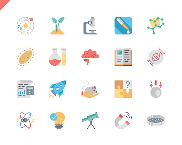 Simple Set Science Flat Icons vector