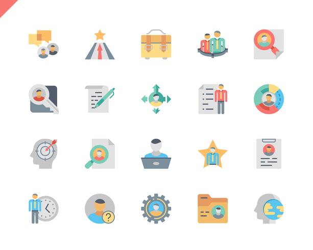 Simple Set Head Hunting Flat Icons  vector