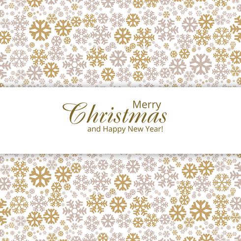Merry christmas greeting card with snowflakes design vector
