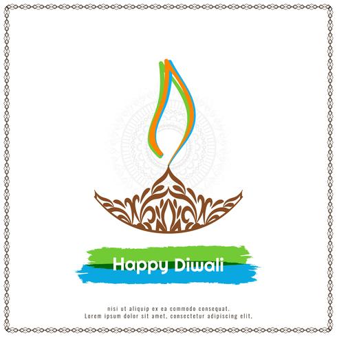 Abstract elegant Happy Diwali festival background vector