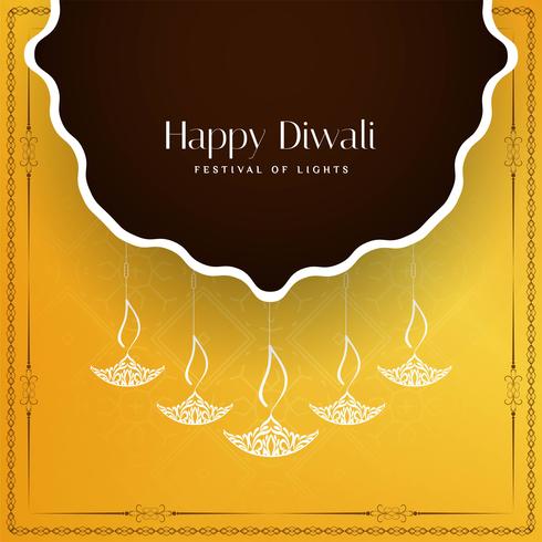 Abstract Happy Diwali festival greeting background vector