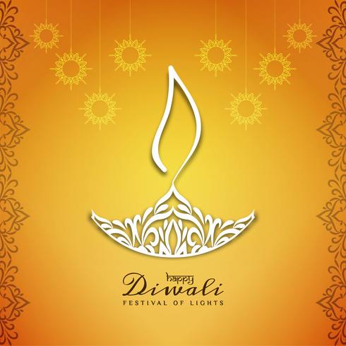 Abstract Happy Diwali beautiful background design vector