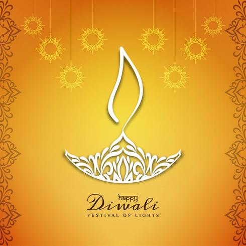 Diseño hermoso fondo abstracto feliz Diwali vector