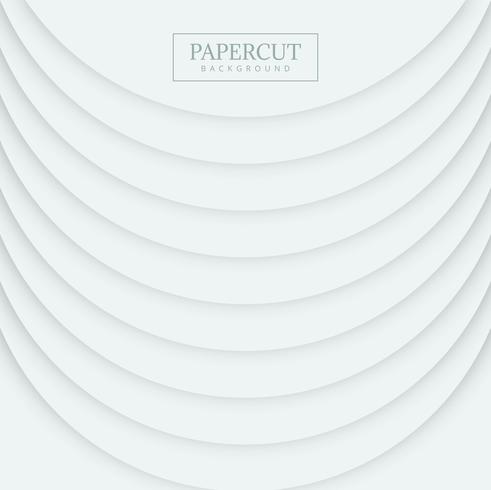 Elegant Papercut shape circle wave background vector