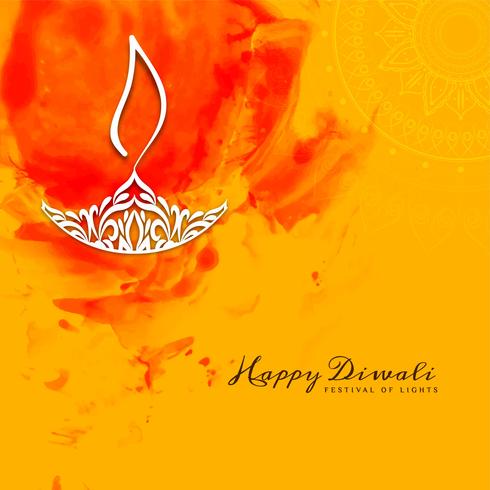 Fondo con estilo religioso feliz feliz Diwali vector