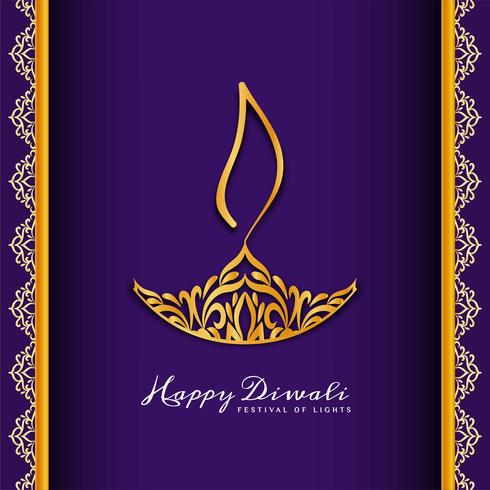 Abstract Happy Diwali artistic background vector