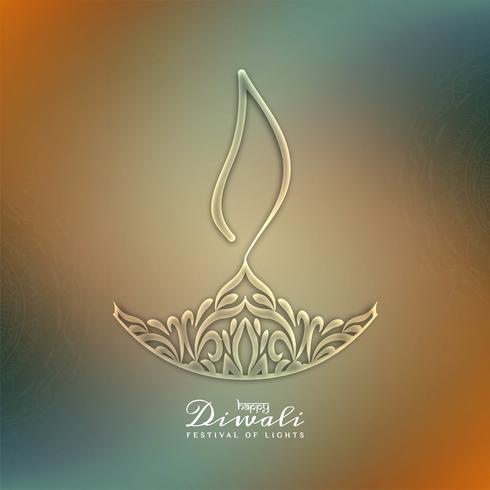 Abstract Happy Diwali artistic background vector