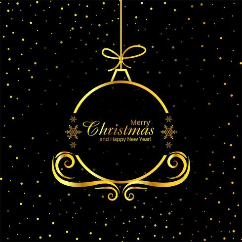 Merry Christmas decorative ball background vector