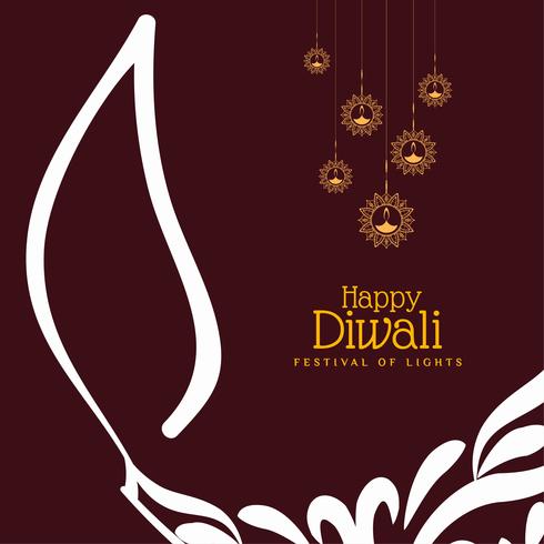 Abstract modern Happy Diwali decorative background vector