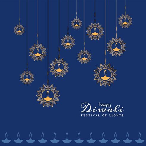Abstract religious Happy Diwali stylish background vector