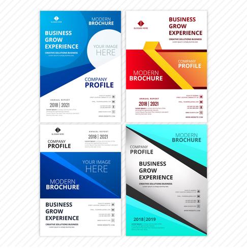 Modern stylish buisness brochure card collection template vector