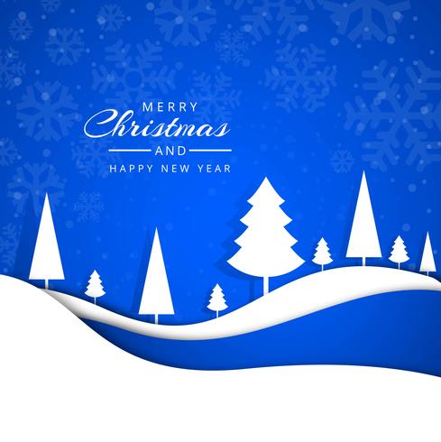 Tarjeta de felicitación de Navidad feliz copos de nieve vector diseño