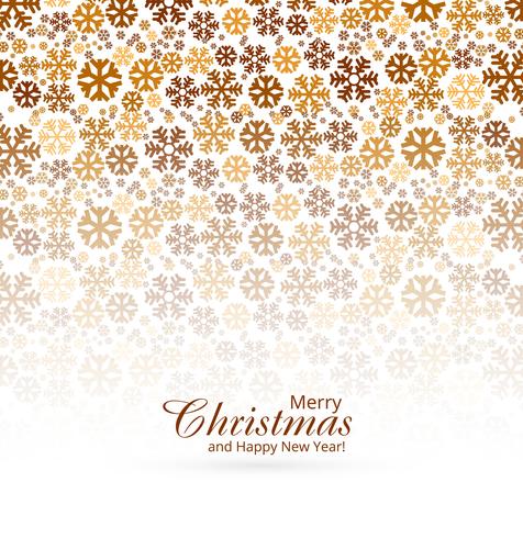 Elegant Merry christmas greeting card with snowflakes background vector