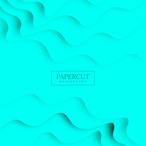 Abstract papercut elegant wave design illustration vector