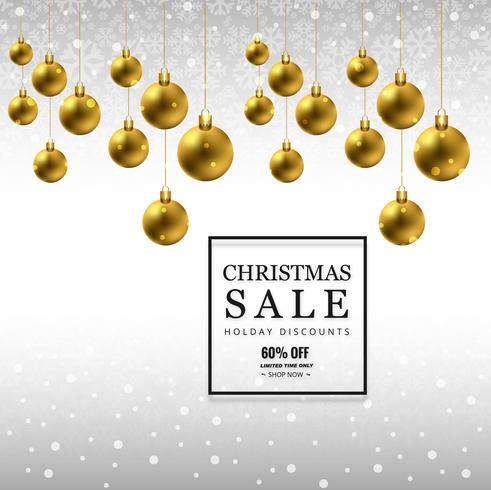 Merry christmas sale background with Christmas ball background v vector