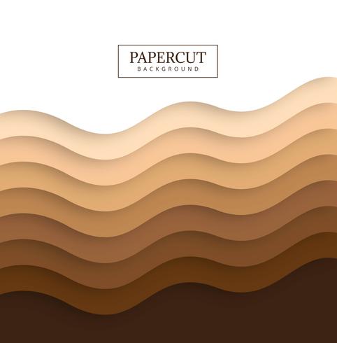 Beautiful Papercut colorful wave background vector