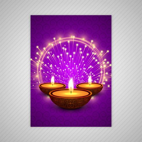 Buen folleto para diwali plantilla diwali colorido vector