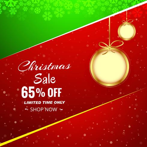 Christmas sale background with Christmas ball colorful backgroun vector