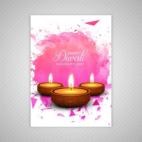 Buen folleto para diwali plantilla diwali colorido vector