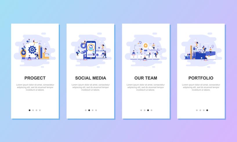 Onboarding screens user interface kit  vector