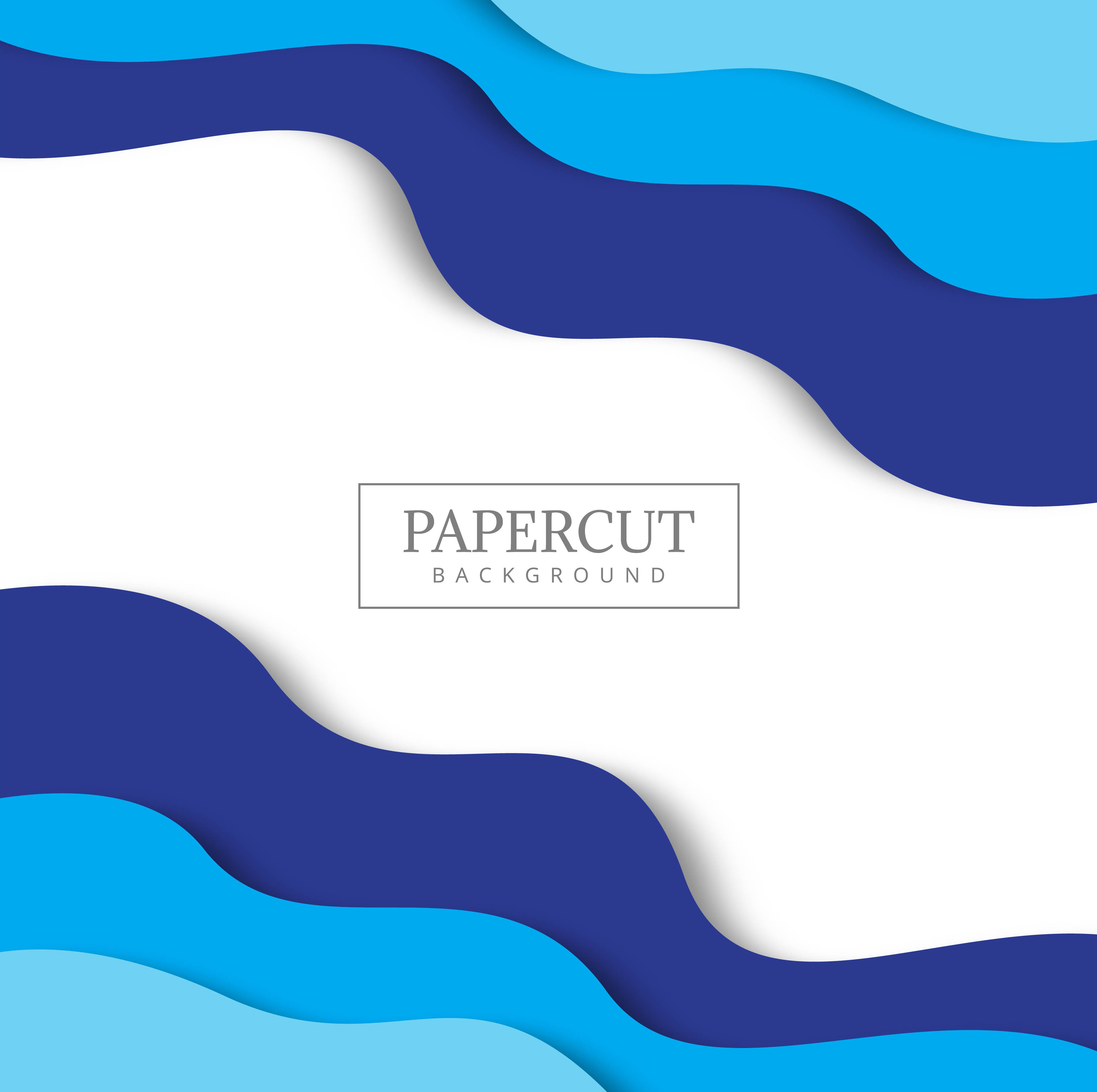 Blue background with paper cut shapes. Vector illustration 258327